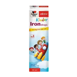 Kinder Iron Drops with Sweet Blueberry Taste 30ml _ Doppel herz