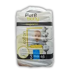 Pure Baby Jumbo Diapers, Size 3, 46 Count
