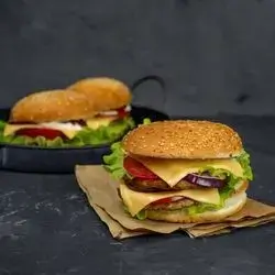 Double Cheese Meat Burger With Chicken