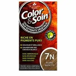 Color & Soin Permanent Hair Dye - 7N Hazelnut Blonde