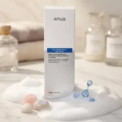 Anua 8 Hyaluronic Acid Hydrating Gentle Foaming Cleanser.