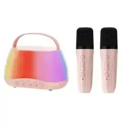 P13 Portable Bluetooth Speaker with Karaoke Mic – Pink / White / Purple
