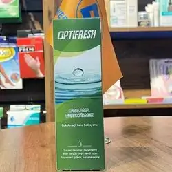 optifresh multi-purpose lens solutions  rinses , cleans , disinfects and keeps it all day moist removes proteins 100ml