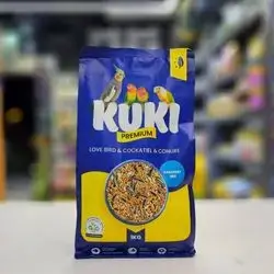 KuKi Premium ( Love Bird & Cocktiel & Conure ) 1Kg