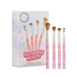 Butterfly Beauty Mini Eye Brush 4 pc Set Smudge Liner Shadow Crease _ SEPHORA