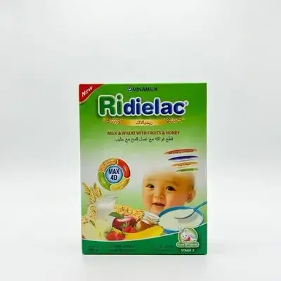 Ridielac infant cereal from 8 month milk& wheat with fruits &honey 200g