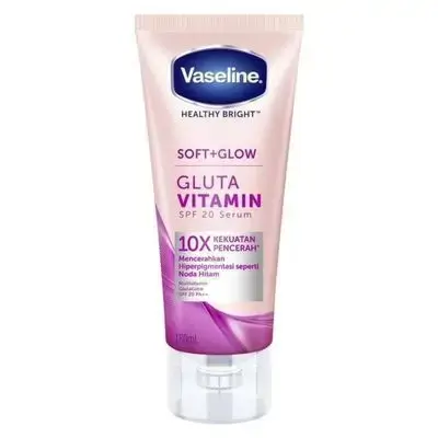 VASELINE HEALTHY BRIGHT SOFT + GLOW GLUTA VITAMIN SERUM WITH SPF20 180ML