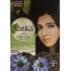 Vatika Henna Hair Color 1 Natural Black 60g (Pack of 2)