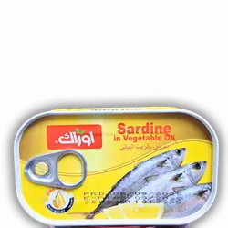 Sardines in vegetable oil, 125g.