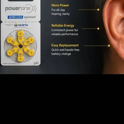 Power One p10 Hearing Aid Batteries