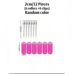 12pcs/2cm  Self-Grip Curler Rollers Set, Random Color 