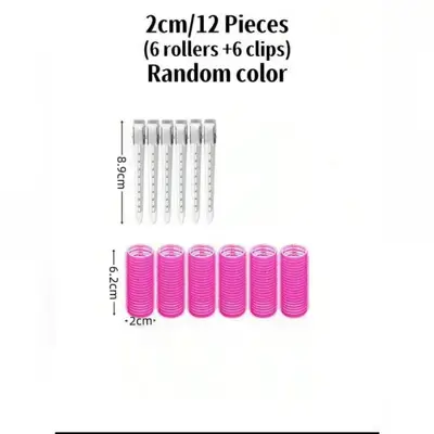 12pcs/2cm Self-Grip Curler Rollers Set, Random Color