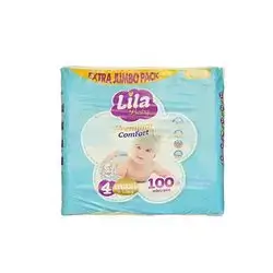 Lila Baby Premium Comfort Jambo Maxi No.4 100 Pieces