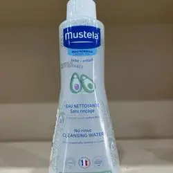 Mustela no rinse cleansing water with organically farmed avocado