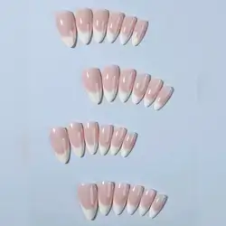 5pcs/Set (120pcs) Milky White Ombre Nail Polish Stickers,