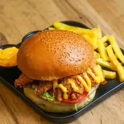 Chicken Zinger Burger With Cheese