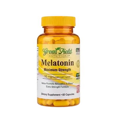 Melatonin 10mg Maximum Strength 60 Capsules _ Green Field