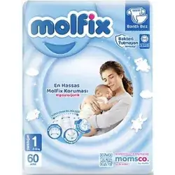 Diapers Molfix number 1 for (2 - 5 kg) 60 Pieces