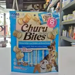 INABA Bites Dog Treat ( Chicken Recipe Wrap Chicken With Cheese Recipe ) Vitamin E Added \ 8 Packs 96g
