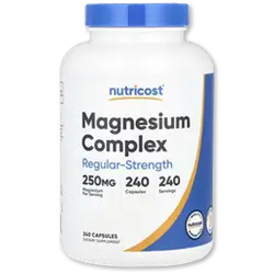 Nutricost Magnesium Complex 500mg, 240 Capsules - Magnesium Oxide, Citrate, and Glycinate - Gluten Free and Non-GMO
