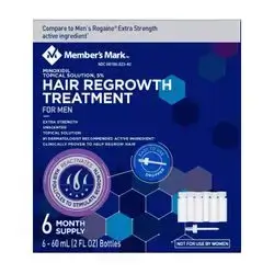 Member's Mark Minoxidil 5% Hair Regrowth Treatment For Men (6 bottles of 60 ml / 6-Month Supply)