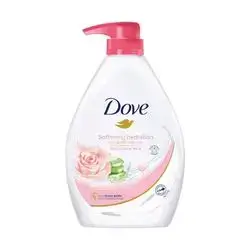 Dove Rebalancing Go Fresh Body Wash, soothing rose scent,gentle on the microbiome, pump bottle, 1 liter
