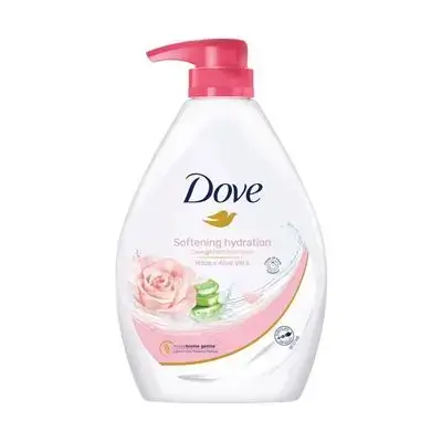 Dove Rebalancing Go Fresh Body Wash, soothing rose scent,gentle on the microbiome, pump bottle, 1 liter