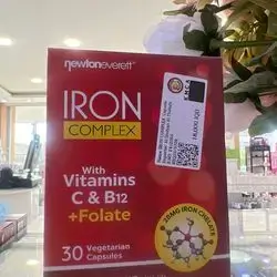 Iron Complex with vitamins C & B12 + Folate 30 vegeterian capsules