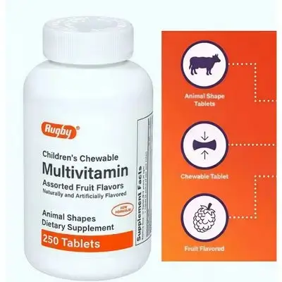 Children’s Multivitamin , kids Multivitamin, High Quality Formulation for better growth, Immunity, brain development, 250 Chewable Multivitamin