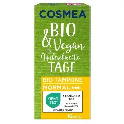 Cosmea Organic Cotton Tampons Regular, 1 x 16 St.//سدادات قطنية عضوية كوزميا عادية ، 1 × 16 قطعة