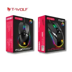 T-Wolf G590 Professional 13-Mode Backlight Game Mouse 7200DPI USB Wired Mice with 7D Driver Buttons for Gamers