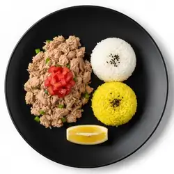 ژەمی ماسی تونه بە برنج