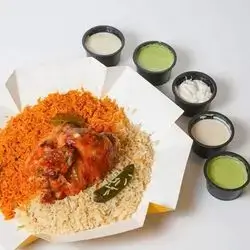 Grilled Whole Chicken In The Syrian Style With Rice & Broth