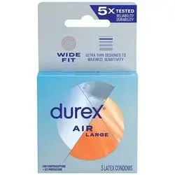 Durex Air Wide Fit- 3 Condoms