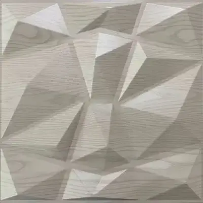 3D Wall Panels White Wood D137
