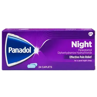 Panadol Night Effective Pain Relief 24 Caplets _ gsk