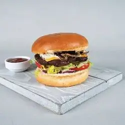Beef Burger With Cheese And Mushroom