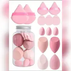 14pcs/Set Makeup Sponge With Storage Container