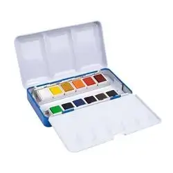 Milan Metallic case 12 Watercolors Medium