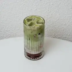 Strawberry & Coconut Iced Matcha