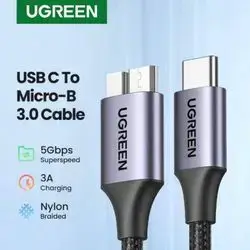 UGREEN USB C To Micro B 3.0 Cable 5Gbps 3A Fast Sync Cord For Hard Disk Drive HDD SSD Case USB Type C Micro B Cable