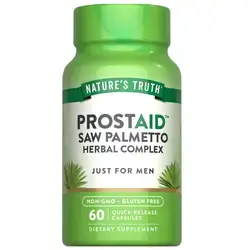 Nature's Truth Prostate Support Supplement for Men | with Saw Palmetto, Pygeum, Stinging Nettle | 60 Herbal Complex Capsules | Non-GMO & Gluten Free