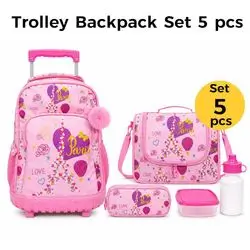 Trolley Bag School Set 5pcs