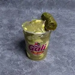 Ice Cream Cup With Pistachio And Baklava With Pistachio Sauce