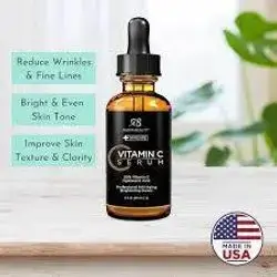 Radha Beauty Natural Vitamin C Serum ,, Vitamin C, Vitamin E, Hyaluronic Acid and Aloe, Facial Serum for Anti-Aging Wrinkles, Dark Spots, Fine Lines