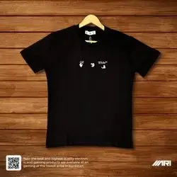 OFF WHITE T-SHIRT SYMPTOMS BLACK SMALL
