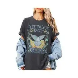 SHEIN Plus Size Vintage Fleetwood Mac Rock Band T-Shirt - 4XL