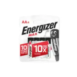 Energizer Max Battery Aa 4p