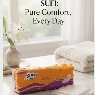 SUFI Soft & Secure Sanitary Pads – Large Wings 10pads