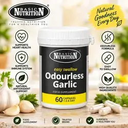 Basic Nutrition Odourless Garlic – 60 Capsules